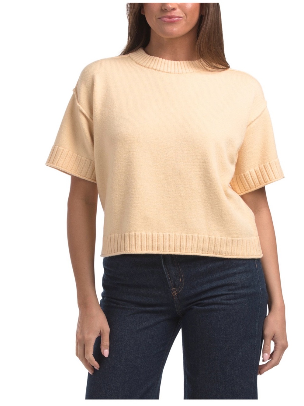 MARLED drop shoulder reverse seam boxy pull over sweater
